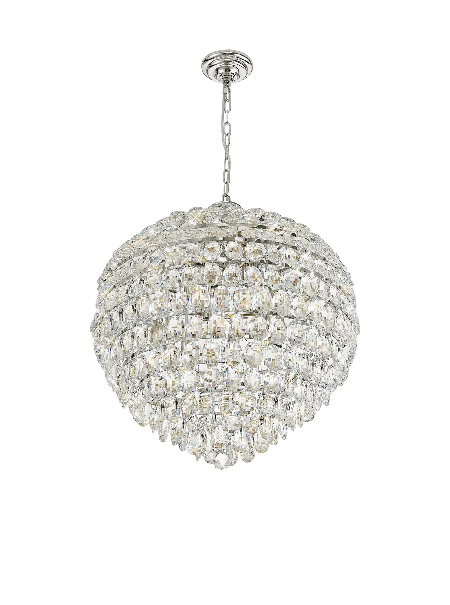 Coniston Pendant 12 Light (29.2kg) Polished Chrome IL32808  Diyas Coniston Polished Chrome